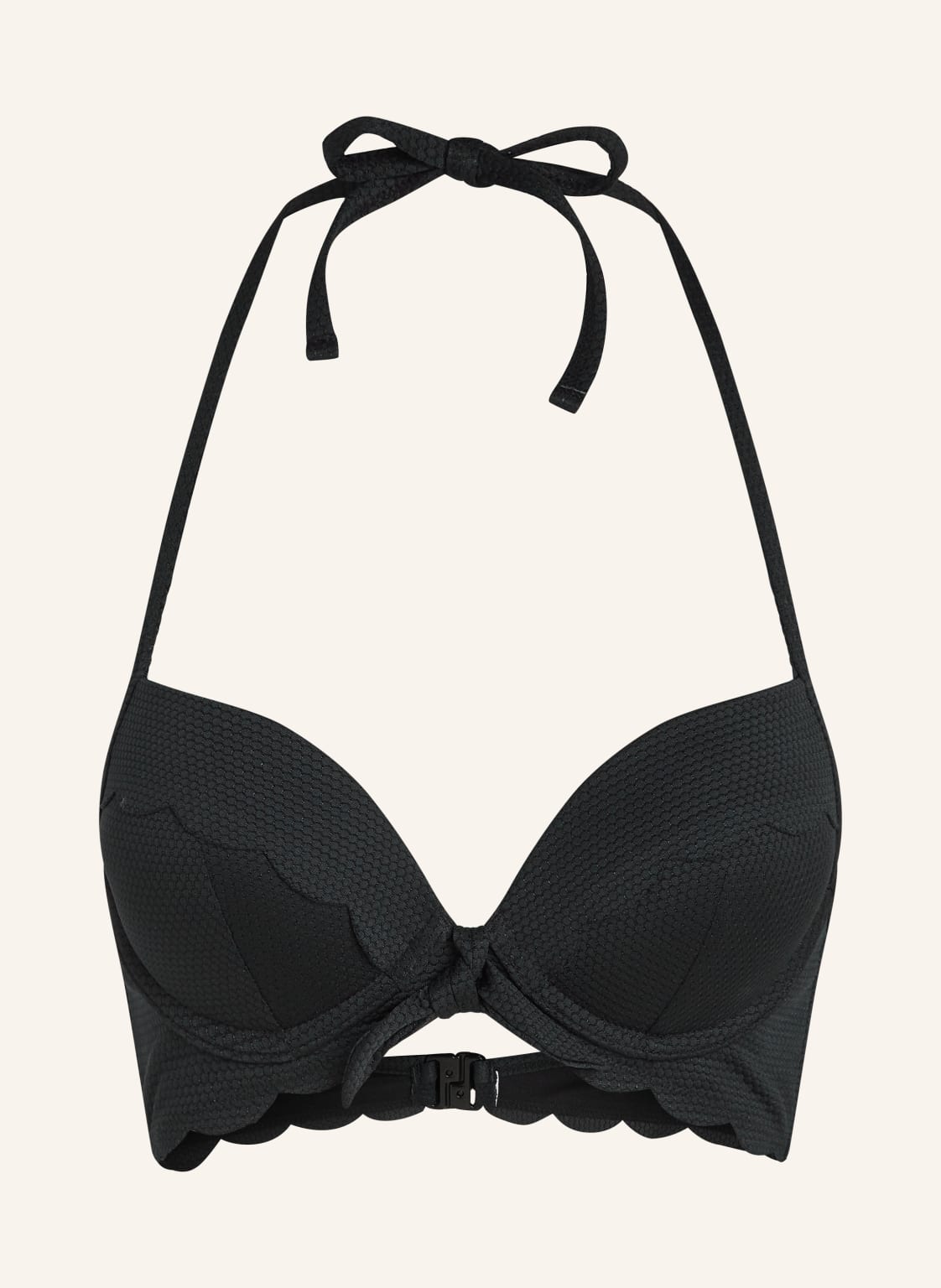 Hunkemöller Push-Up-Bikini-Top Scallop schwarz von hunkemöller