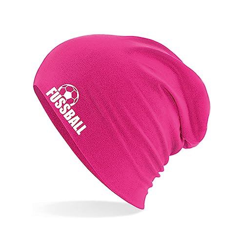 Huuraa Erwachsenen Beanie Fussball Ball Unisex Mütze Größe Fuchsia mit Motiv für alle Soccer Fans Geschenk Idee für Freunde und Familie von Huuraa