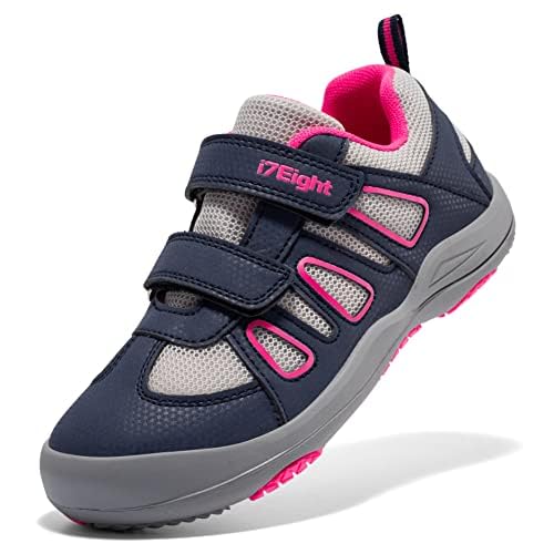 i78 Kinderschuhe Turnschuhe Jungen Mädchen Trekking Wanderschuhe rutschfest Laufschuhe Running Sneaker Sports Schuhe (NavyPink,Numeric_28) von i78