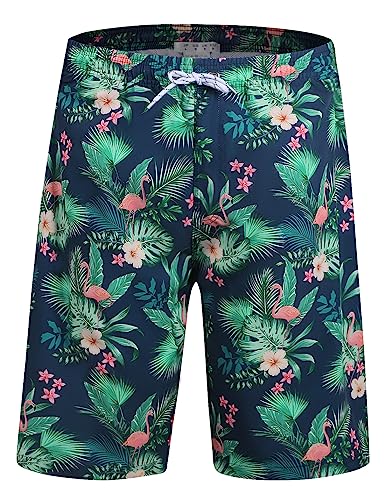 iCKER Herren Shorts Badehose Badeshorts Strand Shorts Beach Shorts Board Shorts Schnelltrocknend für Sommer,Blau STK259,3XL von iCKER