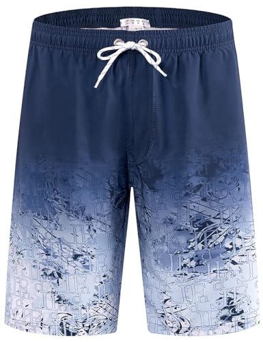 iCKER Herren Shorts Badehose Badeshorts Strand Shorts Beach Shorts Board Shorts Schnelltrocknend für Sommer,Blau STK306,M von iCKER