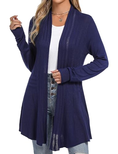 iClosam Strickjacken für Damen Cardigan Damen Sommer Elegant Langarm Unregelmäßiger Saum Jacket Outerwear von iClosam