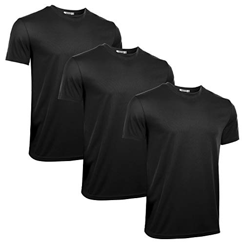 iClosam 3er Pack Sport Tshirts Herren Fitness Shirt Funktionsshirt Sportshirt Männer Atmungsaktiv Sportkleidung Workout Trainingsshirt Sportbekleidung Top von iClosam