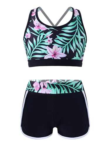 iEFiEL 2Pcs Kinder Mädchen Gedruckt Badeanzug Hawaii Bikini Sets Zweiteiler Bademode UV-Schutz Bade-Set Schwimmanzug Schwarze Lilie 134-140 iEFiEL 2Pcs Kinder Mädchen Gedruckt Badeanzug Hawaii Bikini Sets Zweiteiler Bademode UV-Schutz Bade-Set Schwimmanzug Schwarze Lilie 134-140 von iEFiEL