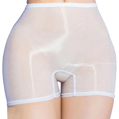 iEFiEL Damen Boxer Shorts Transparente Unterhosen Nylon Boxer Brief Unterwäsche Low Rise Höschen Atmungsaktiv Shorts Xa Weiß Einheitsgröße von iEFiEL