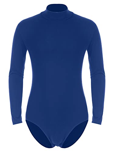 iEFiEL Herren Unterhemd Langarm Kapuzenpullover Bodysuit Mit Druckknöpfe Catsuit Im Schritt Männer Sportbody Tops Hoodie Xa Königsblau 4XL von iEFiEL