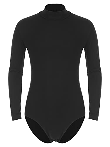 iEFiEL Herren Unterhemd Langarm Kapuzenpullover Bodysuit Mit Druckknöpfe Catsuit Im Schritt Männer Sportbody Tops Hoodie Xa Schwarz 3XL von iEFiEL