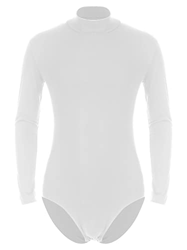 iEFiEL Herren Unterhemd Langarm Kapuzenpullover Bodysuit Mit Druckknöpfe Catsuit Im Schritt Männer Sportbody Tops Hoodie Xa Weiß L von iEFiEL