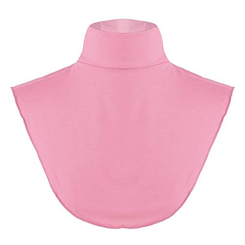 iEFiEL Damen Krageneinsatz Abnehmbare Hälfte Shirt Falsche Kragen Modische Rollkragen Weich Blusenkragen Z Rosa One Size von iEFiEL