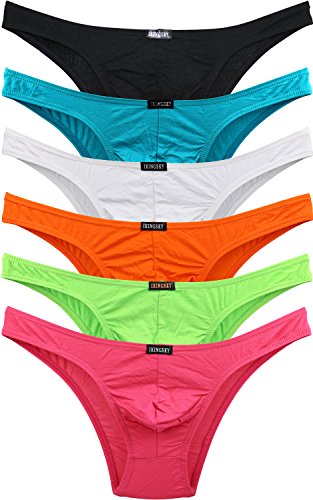 iKingsky Herren Slips Modal Ausbuchtung Unterwäsche Aiedrigen Taillen Männer Unterhose (Medium, 6er Pack) von iKingsky