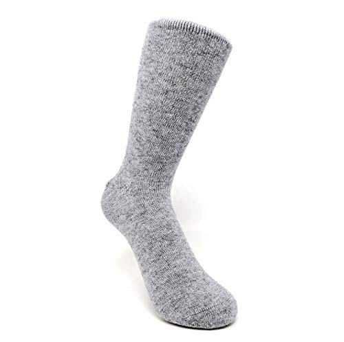 iMongol Pure Cashmere Damen Herren Herren Unisex Rundwadenstrümpfe Halbschaft Causal dick Luxus Socken, Grau von iMongol