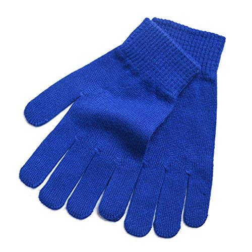 iMongol Damen-Handschuhe aus reinem Kaschmir, volle Finger, warme Wolle, FBA, blau, 38 von iMongol