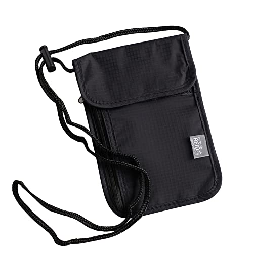 iSpchen Brustbeutel Herren Damen Reisepasstasche Brusttasche RFID Blocker Reisepass Tasche Organizer für Dokumente Reise Passport Tasche Reisepasshülle Reisegeldbeutel von iSpchen