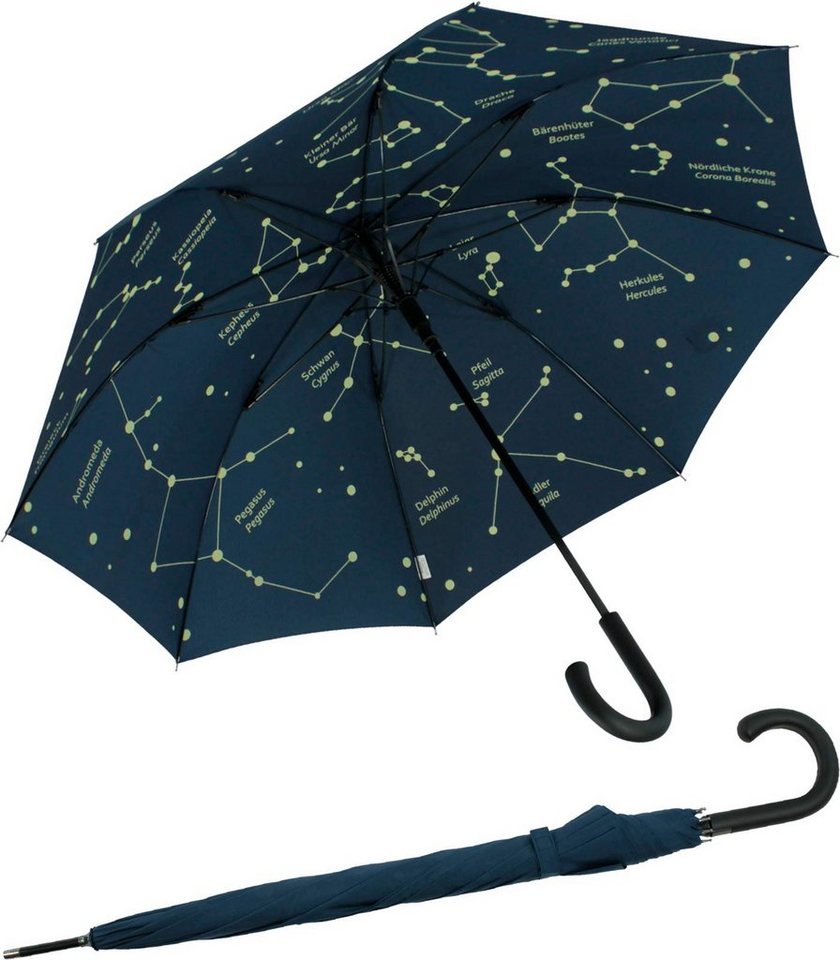 iX-brella Langregenschirm Motiv-Design Damen Automatik-Stockschirm bedruckt, bedruckt von iX-brella