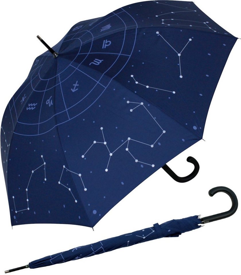 iX-brella Langregenschirm Motiv-Design Damen Automatik-Stockschirm bedruckt, bedruckt von iX-brella