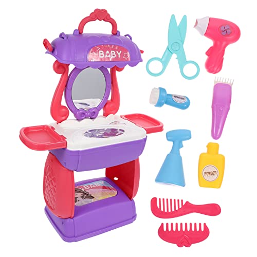 ibasenice 1 Satz Friseur-simulationstool Werkzeug Make-up-Spielzeug Schminkkasten Lernspielzeug Kidcraft-spielset Beauty-Tools Kind Medizinische Ausrüstung Plastik Kosmetik von ibasenice