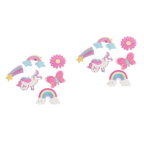 ibasenice 12 Stk Puder Leder Haarnadel Haarschmuck Für Babys Dekorative Haarspangen Kinderparty Haarspange Regenbogen-haarnadel Rosa Kunststoff Mädchen Seitenclip Süssigkeit von ibasenice