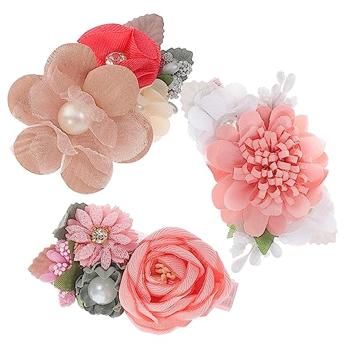 ibasenice 3St Haarspange Blumenhaarspangen für Frauen Haarschmuck für Mädchen Haarschmuck für Kinder haarspange kinder Babykrallenclips Weihnachtsdekoration Haarspangen kinder wild von ibasenice