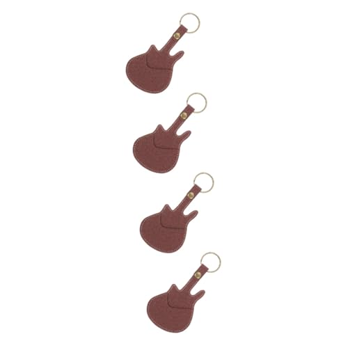 ibasenice 4 Stück Gitarren-Pick-Set Tasche Für Gitarrenpicks Gitarrenplektren Dünn Plektrumkoffer Plektrumhalter Für Gitarren Tote-Einsatz-Organizer Gitarren-Pick-Schutz Tragbar Messing Haut von ibasenice