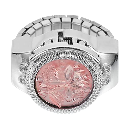 ibasenice 1stk Ringuhr Flash-fingeruhr Modeuhr Neuheiten Uhren Einzigartige Uhr Antike Fingeruhr Rosenfingeruhr. Uhrenringe Für Damen Flip-Uhr Weihnachten Frau Zinklegierung Einstellen von ibasenice