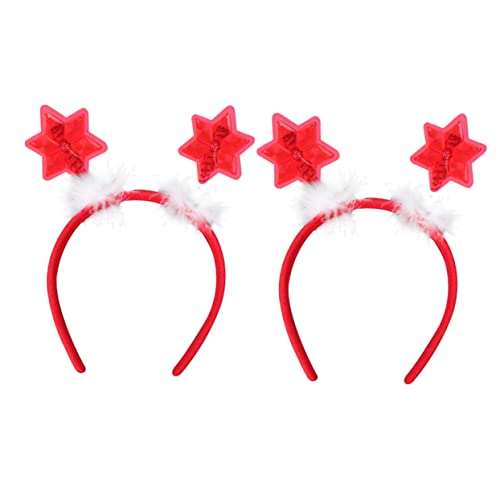 ifundom 2st Weihnachtskopfbedeckung Urlaub Haarschmuck Weihnachtskopfkissen Santa Stirnbänder Urlaub Stirnbänder Weihnachtsstirnband Für Kinder Star-kopf-bopper Schal Weihnachten Stoff von ifundom