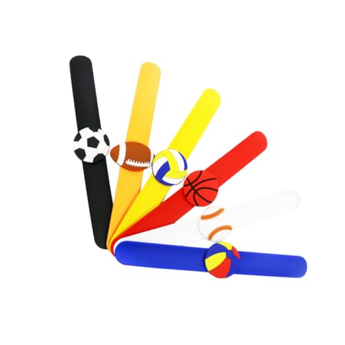 ifundom Schlagarmbänder Für Kinder 6st Armbänder Einhandzwinge Schmuck Volleyball Kind Fußball-Slap-Armbänder von ifundom