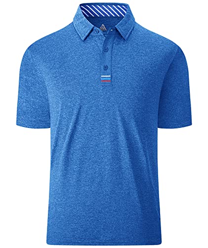 igeekwell Poloshirt Herren Kurzarm Atmungsaktive Tshirt Knopfleiste Sommer Einfarbig Schnelltrocknend Cool Polos Polokragen Sportlich Activewear Polohemd Streifen Golf Tennis Outdoor Tshirt von igeekwell