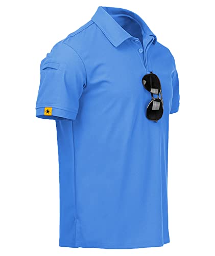 igeekwell Poloshirt Herren Kurzarm Atmungsaktives Golf-Polo-Hemd Summer Poloshirts Männer mit Brillenhalter Knopfleiste T-Shirts Casual Sport Shirt Regular Fit Golf Tennis von igeekwell