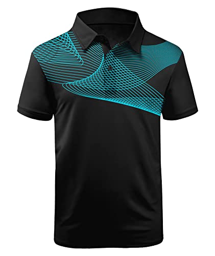 igeekwell Poloshirt für Herren Sommer T-Shirts Atmungsaktiv Outdoor Sport Polohemd Top Freizeitshirt mit Ärmeltasche von igeekwell