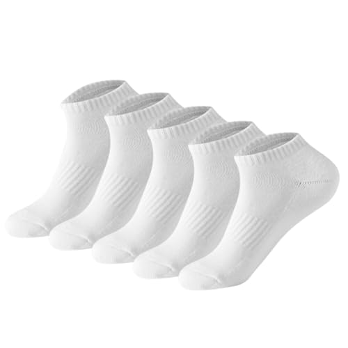 ihreesy Baumwoll-Sportsocken für Herren, 38-45 Herren-Sportsocken 5 Paar Herrensocken Atmungsaktive und Schweißhemmende Baumwollsocken für Laufen Arbeit Wandern,Weiße Bootssocken ihreesy Baumwoll-Sportsocken für Herren, 38-45 Herren-Sportsocken 5 Paar Herrensocken Atmungsaktive und Schweißhemmende Baumwollsocken für Laufen Arbeit Wandern,Weiße Bootssocken von ihreesy