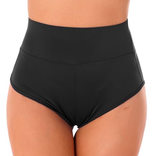 iiniim Damen Slip Mini Sport Kurze Hosen Bikini Badehose Hotpants Tights Shorts Laufshorts Fitness Yoga Leggings A Schwarz L von iiniim