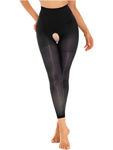 iiniim Damen Strumpfhosen Transparente Hose Ouvert Leggings Tight Pants Lange Unterhose Pantyhose Nylon Strümpfe Socken B Schwarz Einheitsgröße von iiniim