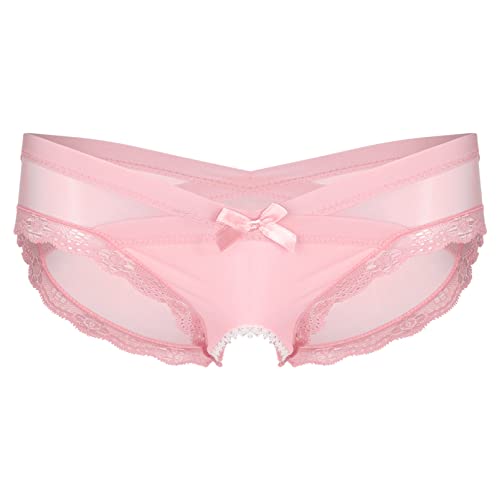 iiniim Herren Bikini Briefs Sissy Panties Spitze Männer Boxershorts Trunks Dessous Unterwäsche Unterhose M-3XL F Rosa L von iiniim