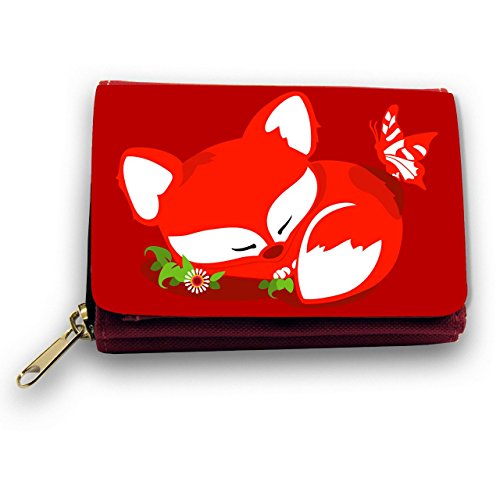ilka parey wandtattoo welt Portemonnaie Geldbörse Brieftasche mit süßem Fuchs und Schmetterling Fuchsgeldbörse Fuchsportemonnaie rot gk28 ilka parey wandtattoo welt Portemonnaie Geldbörse Brieftasche mit süßem Fuchs und Schmetterling Fuchsgeldbörse Fuchsportemonnaie rot gk28 von ilka parey wandtattoo welt