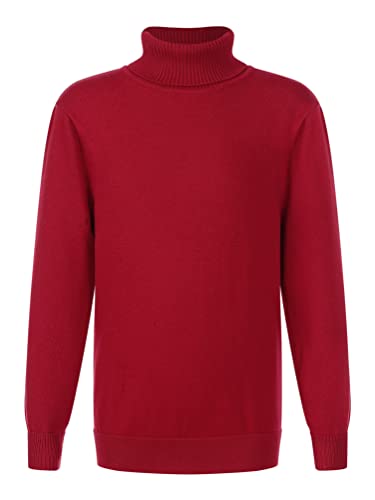 inhzoy Kinder Jungen Mädchen Rollkragenpullover Gerippter Gestrickter Winterpullover Pulli Warme Strickoberteil Solid Knit Sweater A_Rot 134-140/9-10 Jahre inhzoy Kinder Jungen Mädchen Rollkragenpullover Gerippter Gestrickter Winterpullover Pulli Warme Strickoberteil Solid Knit Sweater A_Rot 134-140/9-10 Jahre von inhzoy