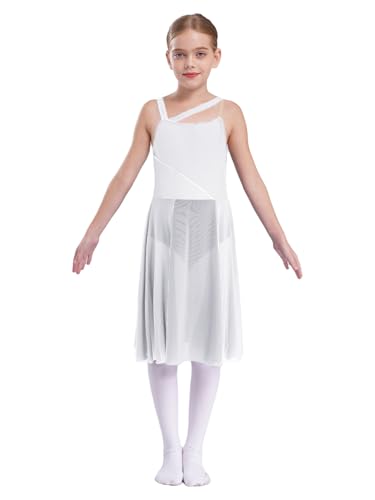 inhzoy Mädchen Lyrische Tanzkleider Lange Ballettkleid Tanzbody Gymnastik Trikot Leotard mit Tüllrock Ballerina Kleid Moderne Tanz Outfits Weiß 170-176 inhzoy Mädchen Lyrische Tanzkleider Lange Ballettkleid Tanzbody Gymnastik Trikot Leotard mit Tüllrock Ballerina Kleid Moderne Tanz Outfits Weiß 170-176 von inhzoy