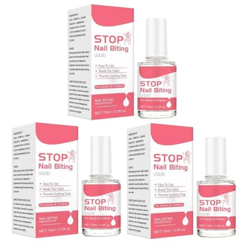 Anti-Biss-Nagellack Für Kinder, 15 Ml/0,5 Fl Oz Nagelbiss-Stopper, Verhindert Daumenlutschen, Sicher Und Effektiv, Bitterer Geschmack, Sicher Für Erwachsene Und Kinder von itrimaka