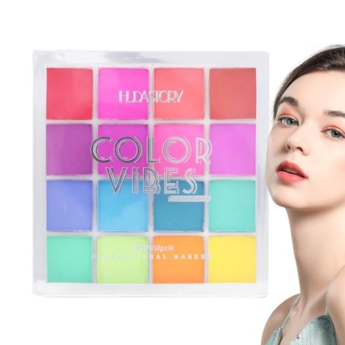 Bunter Lidschatten, Langanhaltende e Lidschatten-Palette 16 Farben, Augen-Make-up-Zubehör für Zuhause, Arbeit, Einkaufen, Reisen, Treffen, Verabredungen Itrimaka von itrimaka