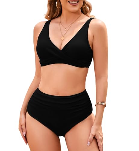 jabeick Bikini Damen Set Push Up Bauchweg Sport High Waist Shape Bikinis FüR Damen Curvy Sexy Triangel Oberteil String Bikini Zweiteiler Swimsuits V Ausschnitt Twist Front Neckholder Bademode S-XL jabeick Bikini Damen Set Push Up Bauchweg Sport High Waist Shape Bikinis FüR Damen Curvy Sexy Triangel Oberteil String Bikini Zweiteiler Swimsuits V Ausschnitt Twist Front Neckholder Bademode S-XL von jabeick