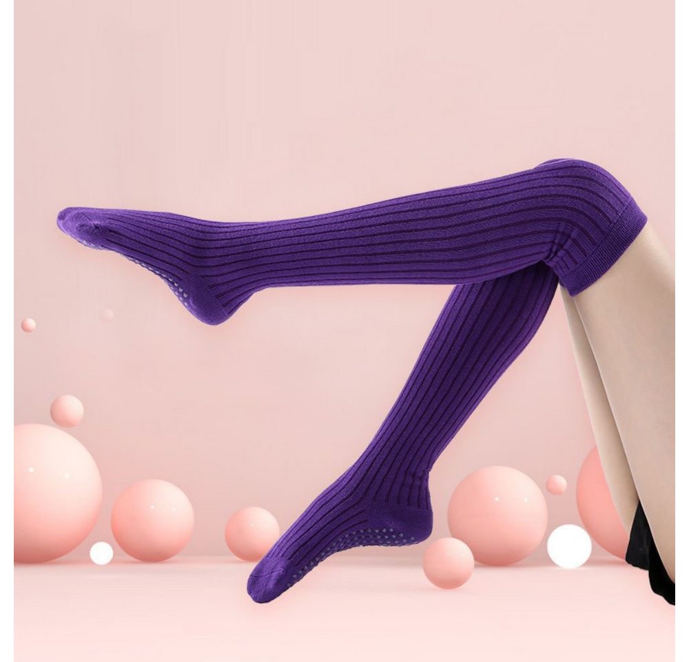 jalleria Langsocken Yoga-Socken Griffen rutschfeste Pilates lange Griffsocken für Damen von jalleria