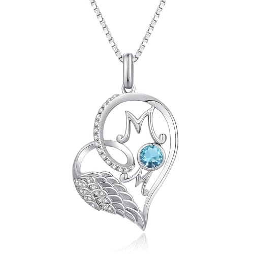 jiamiaoi Kette Herz Silber 925 Damen Kette mit Anhänger Winkel Flügel Halskette mit Herzanhänger Silber Herzkette Damen Anhänger Silber Herz Halskette 925 Silberkette Herz Anhaenger Herzhalskette von jiamiaoi