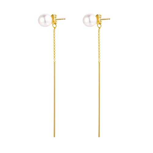 Perlenohrringe Gold Perlenohrringe Stecker Perlen Ohrstecker Perlenstecker Gold Perlenohrringe Hängend Gold Damen Ohrringe Gold Hängend Perlen Ohrringe Lang Hängend Gold Ohrringe Perle von jiamiaoi