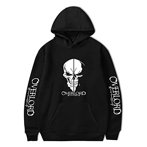 jiminhope Anime Overlord Kapuzenpullover Momonga Pullover Albedo Langarm Sweatshirt Ainz Ooal Gown Hoodie mit Känguru-Tasche von jiminhope