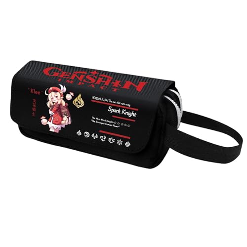 jiminhope Genshin Impact Paimon Kaedehara Kazuha Hutao Zipped Pencil Case Makeup Cosmetic Bag for Girls Boys Students Adults von jiminhope