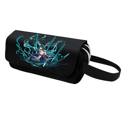 jiminhope Genshin Impact Paimon Kaedehara Kazuha Hutao Zipped Pencil Case Makeup Cosmetic Bag for Girls Boys Students Adults von jiminhope