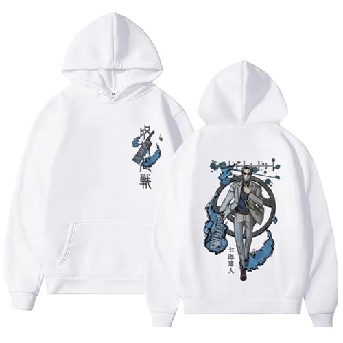 jiminhope Jujutsu Kaisen Kapuzenpulli Anime Harajuku Pullover Gojo Satoru Kapuzenpulli Nanami Kento Cosplay Sweatshirt für Unisex Adulte von jiminhope