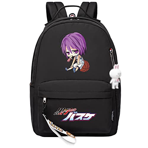 jiminhope Kuroko's Basketball Rucksack Anime Pochita Print Kleiner Anhänger Reißverschluss Reiserucksack Niedliche Cartoon Student Tasche für Jungen Mädchen von jiminhope