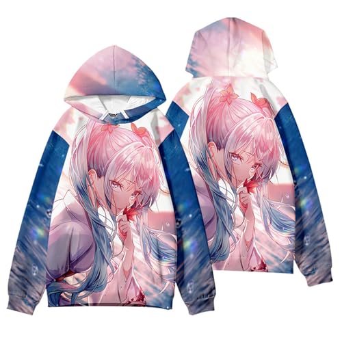 jiminhope Unisex Vocaloid Sängerin Hatsune Miku 3D Sweatshirt Miku Miku Langarm Cosplay Hoodie Miku Sport Pullover von jiminhope