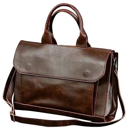 jojofuny 1 X Handtasche Business Reise Aktentasche Computer Tasche Business Umhängetasche Pu Leder Aktentasche Portfolio Tasche Tragbare Laptop Tasche Business Umhängetasche Mode von jojofuny