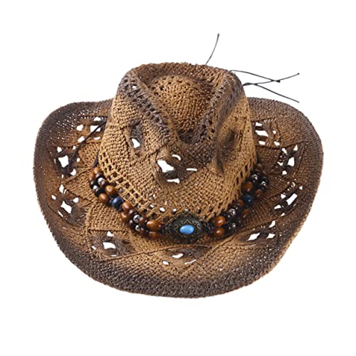 jojofuny Stroh Cowboyhut Usa Hüte Für Männer Vaqueras para Hombre Cowboys Hüte Für Männer Strand Cowboyhut Cowboyhut Sommer Strand Sonnenhut Amerikanischer Cowboyhut Jugend von jojofuny